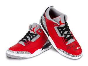 Michael Jordan Autographed Nike Air Jordan 3 Retro “SE United Fire Red” Shoes